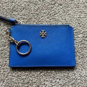 Royal Blue Tori Burch Keychain Wallet